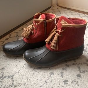 Sperry’s Saltwater Tassel waterproof duck boots women’s size 12